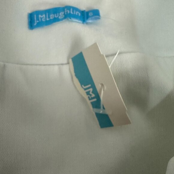 J.McLaughlin White Tiered Scalloped Skirt Size 6 - Picture 6 of 7